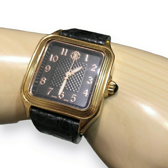 Roberto Cavalli Accessories - ROBERTO CAVALLI Women’s Venom Watch Crocodile Strap EUC!
